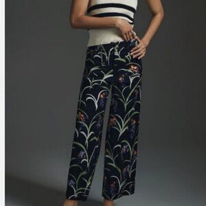 ANTHROPOLOGIE THE COLETTE CROPPED WIDE-LEG LINEN PANTS